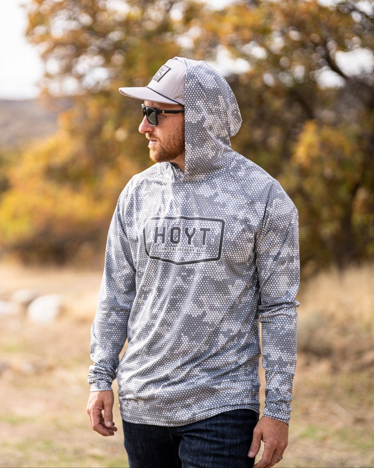 Sun Shirt Hooded Long Sleeve - Gray Hex