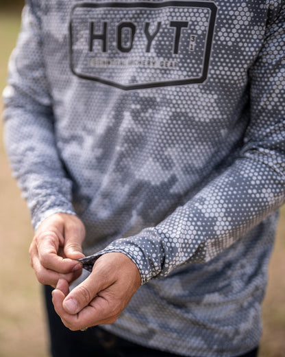 Sun Shirt Hooded Long Sleeve - Gray Hex