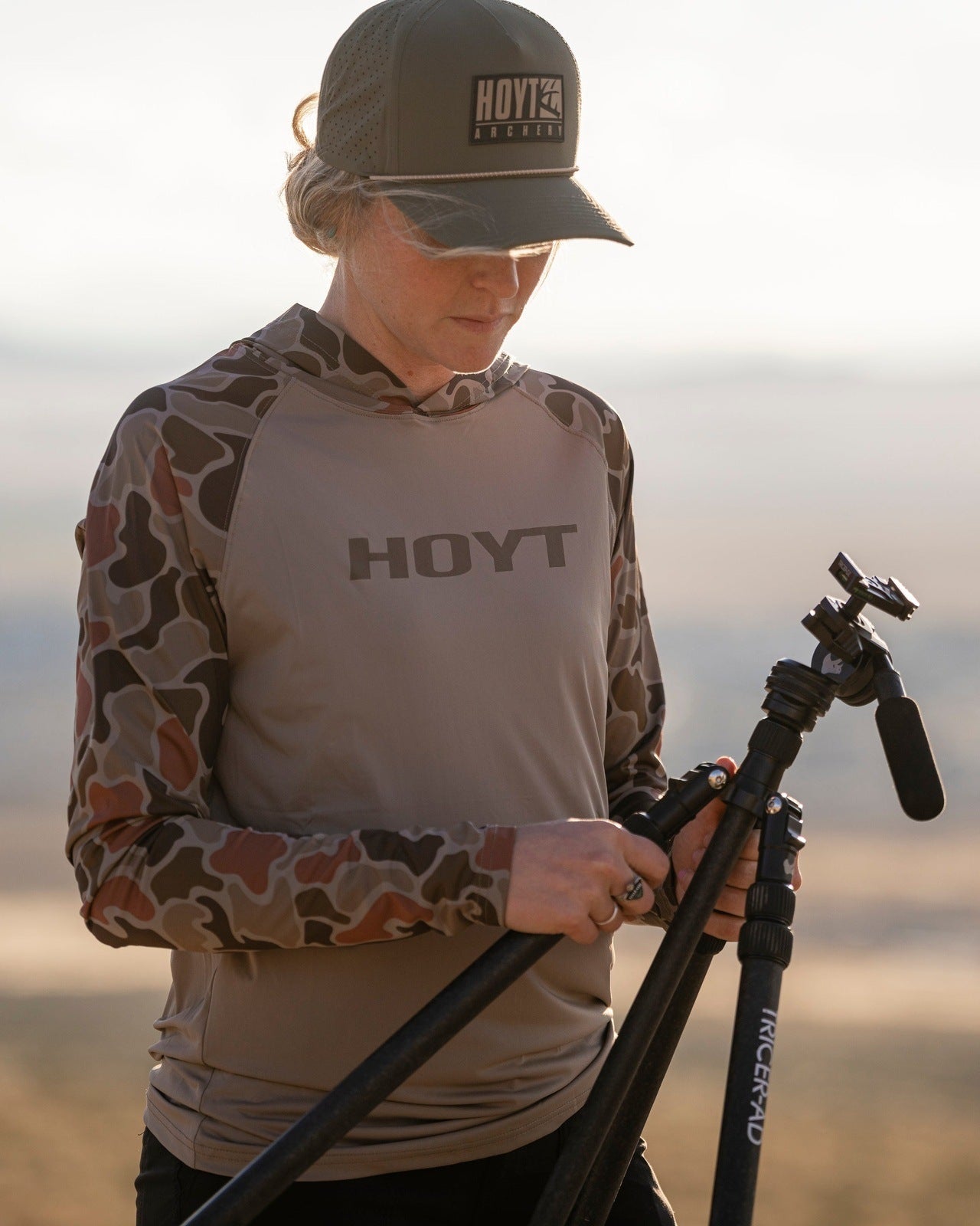 Sun Shirt Hooded Long Sleeve - Brown Camo