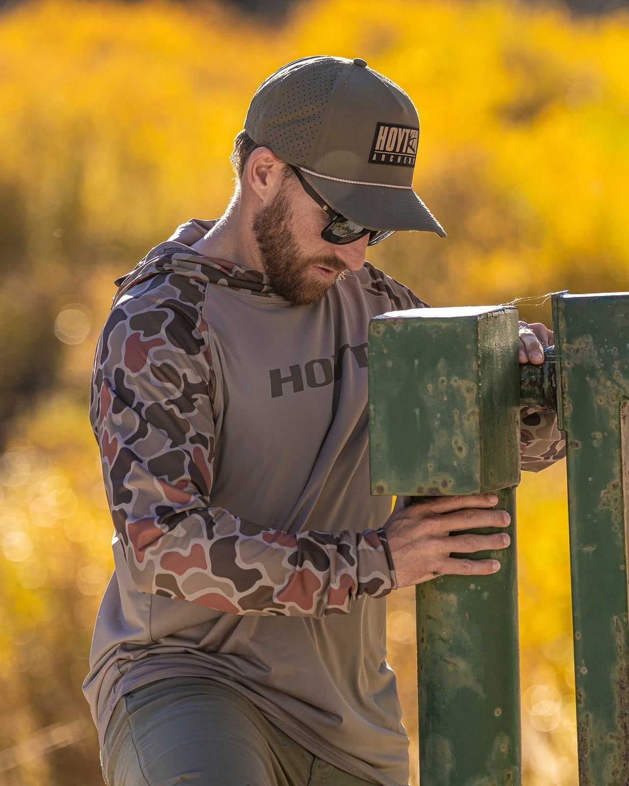 Sun Shirt Hooded Long Sleeve - Brown Camo